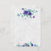 Paarse waterverf met blanco geld kaart (Voorkant / Achterkant)