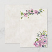 Paarse waterverf met blanco geld kaart (Voorkant / Achterkant)