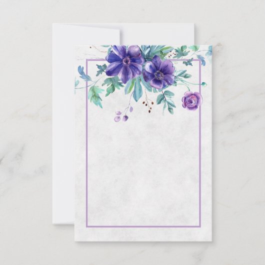 Paarse waterverf met blanco geld kaart (Voorkant)