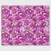 Paarse waterverf, met een ontwerp van pony's cadeaupapier (Vlak)