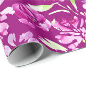 Paarse waterverf, met een ontwerp van pony's cadeaupapier (Rol Hoek)