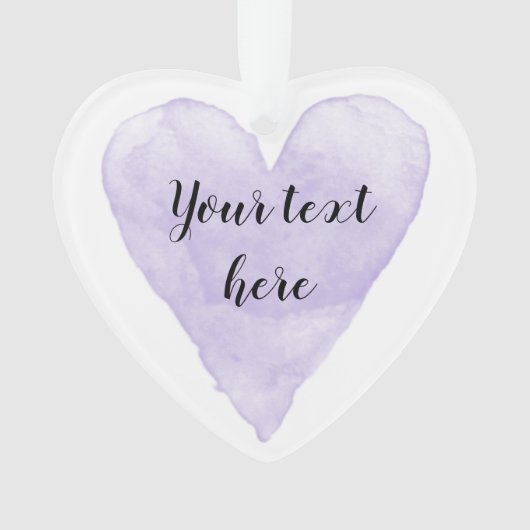  paarse waterverf met kerstschilderij ornament (voorkant)