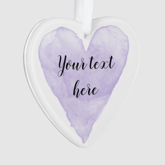  paarse waterverf met kerstschilderij ornament (voorkant)