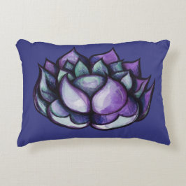 Paarse Waterverf met Lotus Flower Art Accent Kussen