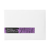 Paarse Waterverf met riemen en doodles Omwikkelbaar Adreslabel (Voorkant)