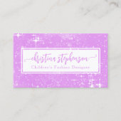 Paarse Waterverf Mode Stijlvolle  Visitekaartje (Voorkant)