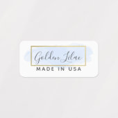 Paarse Waterverf & Modern Gouden Chique Kleding Labels (Design 2)