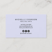 Paarse Waterverf Moon Fases Healing Arts Visitekaartje (Achterkant)