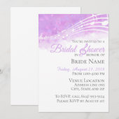 Paarse Waterverf Musical Bridal Shower Kaart (Voorkant / Achterkant)