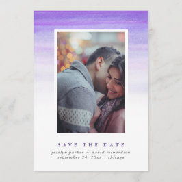 Paarse Waterverf Ombre | De foto bewaart de Datum Save The Date