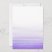 Paarse Waterverf Ombre | De foto bewaart de Datum Save The Date (Achterkant)