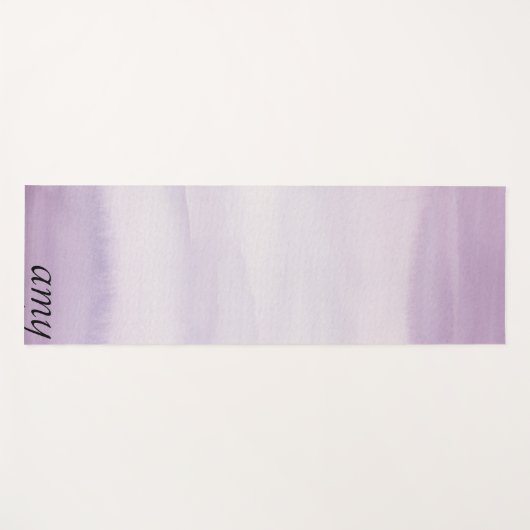 Paarse Waterverf Ombre Persoonlijk Yogamat (Voorkant (horizontaal))