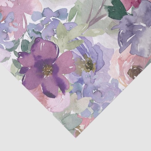 Paarse Waterverf ontkoppeling Tissuepapier (Detail)