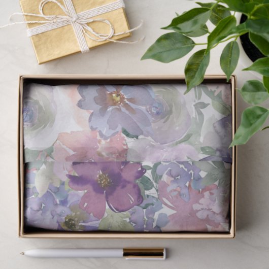 Paarse Waterverf ontkoppeling Tissuepapier (Geschenk)