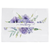 Paarse waterverf op maat groot cadeauzakje (Achterkant)