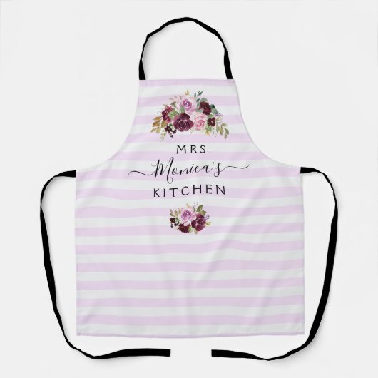 paarse waterverf op maat schort (Voorkant)