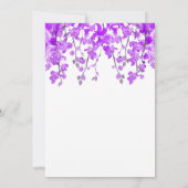 Paarse Waterverf Orchidee Bloemige Trouw Kaart (Achterkant)