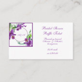 Paarse Waterverf Orchids Bridal Raffle Informatiekaartje (Voorkant)