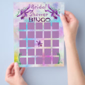 Paarse Waterverf Orchids Vrijgezellenfeest Bingo Flyer (Hand)