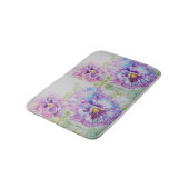 Paarse Waterverf Pansy Pansies floral Bath Mat (Gekanteld)