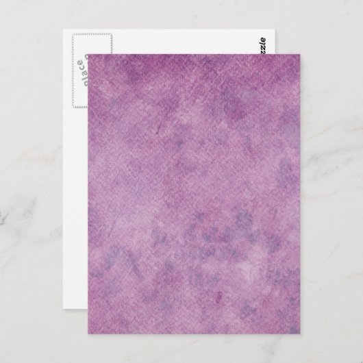 Paarse Waterverf Papieren achtergrond Sjabloon lee Briefkaart (Voorkant / Achterkant)