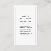 Paarse Waterverf parfumfles Visitekaartje (Achterkant)