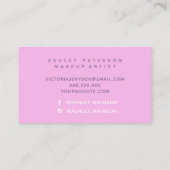 Paarse waterverf penseelopname typografie visitekaartje (Achterkant)