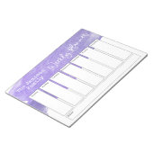 Paarse Waterverf Penseelweekblad Notitieblok (Schuin)