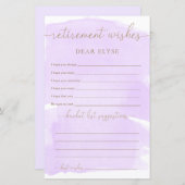 Paarse Waterverf pensioenwensen (Voorkant / Achterkant)