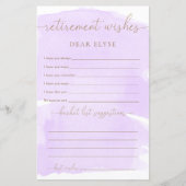 Paarse Waterverf pensioenwensen (Voorkant)