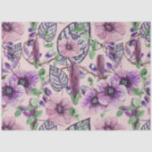 Paarse Waterverf pioenroos floral decoupage Tissuepapier (Voorkant)