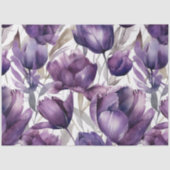 Paarse Waterverf pioenroos floral decoupage Tissuepapier (Voorkant)