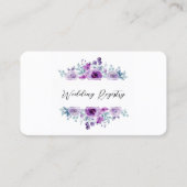 Paarse Waterverf Ponies Wedding Registry Visitekaartje (Voorkant)