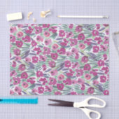 Paarse Waterverf Poppy Floral collage van bloemen Tissuepapier (Craft)