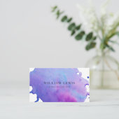 Paarse Waterverf Professional Modern Visitekaartje (Staand voorkant)