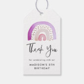 Paarse Waterverf regenboogdag Cadeaulabel (Voorkant)