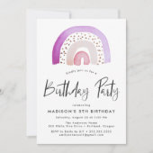 Paarse Waterverf regenboogdag Kaart (Voorkant)