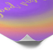 Paarse waterverf regenbooggoede vibes poster (Hoek)