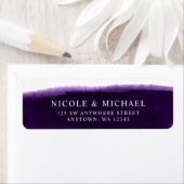 Paarse Waterverf retouradres Etiket (Insitu)