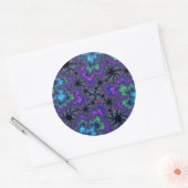 Paarse Waterverf Ronde Sticker (Envelop)