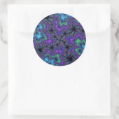 Paarse Waterverf Ronde Sticker (Tas)