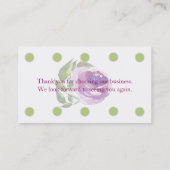 Paarse Waterverf Roos Business Loyalty Punch Kaart Afsprakenkaartje (Achterkant)