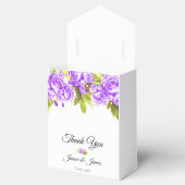 Paarse Waterverf Rozen Arrangement Dank u wel Bedankdoosjes (Geopend)