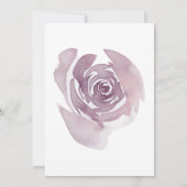Paarse Waterverf Rozen bridale bruiloft Kaart (Achterkant)