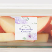 Paarse Waterverf Rozen handgemaakt door Labels (Aangebracht)