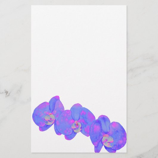 Paarse waterverf schilderij briefpapier (Voorkant)