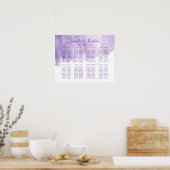 Paarse Waterverf Schouderblad Poster (Keuken)