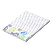 Paarse Waterverf Seashells, gelijnd Notitieblok (Linkerzijde)