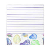 Paarse Waterverf Seashells, gelijnd Notitieblok (Voorkant)