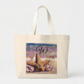 Paarse Waterverf Seizoenspalen schilderen Grote Tote Bag (Voorkant)